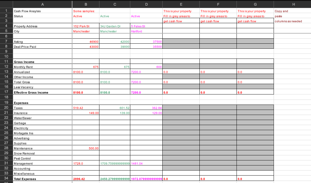 House flipping excel spreadsheet | Download House Flipping Spreadsheet